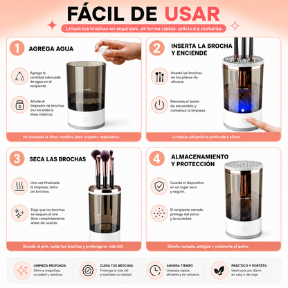 COMBO BEAUTY™ Limpiador de Brocha+ Olla De Cera Plegable