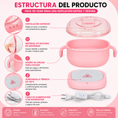 COMBO BEAUTY™ Limpiador de Brocha+ Olla De Cera Plegable