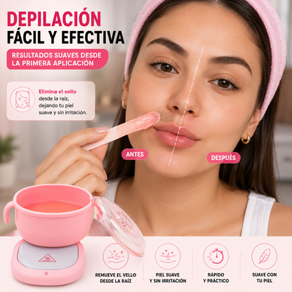 COMBO BEAUTY™ Limpiador de Brocha+ Olla De Cera Plegable