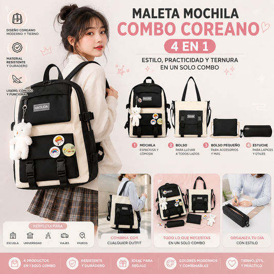 Combo Mochila 4 en 1