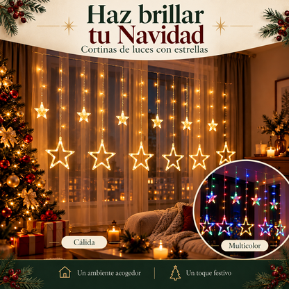 Cortina Punta Estrella Led