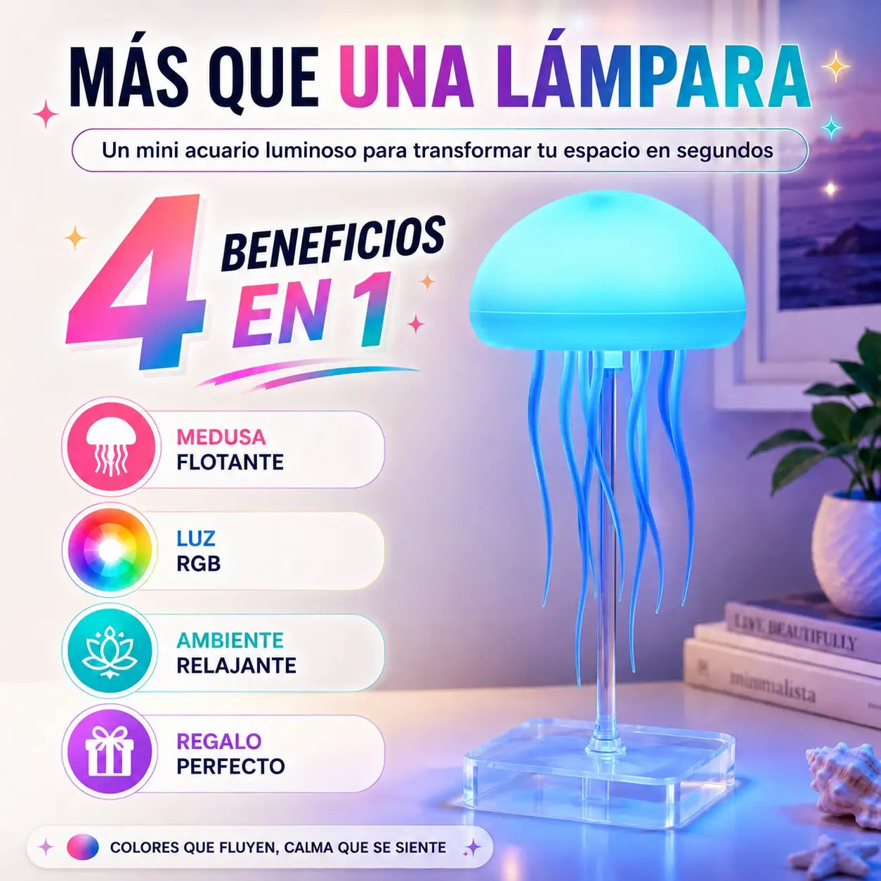 Lampara Medusa Flotante